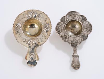 2 Historicist Tea Strainers, - A Viennese Collection III