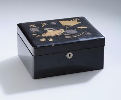 Lackkassette, Japan, Meiji Periode, - Eine Wiener Sammlung III - Vitrinenstücke, Silber, Asiatika