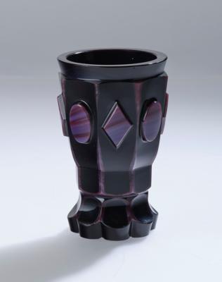 An Agate Glass Beaker, Bohemia, 20th Century, - A Viennese Collection III