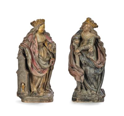 St. Catherine and St. Barbara, - Nábytek, starožitnosti, sklo a porcelán