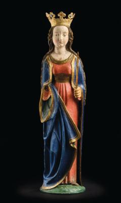 A Female Saint with Crown, - Mobili e antiquariato, vetri e porcellane