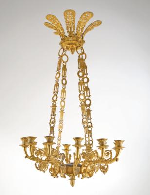 Französischer Bronze-Kerzenluster, - The Otto v. Mitzlaff Collection