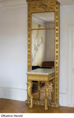 Großer Konsolwandspiegel mit kleinem Konsoltisch, - Sammlung Otto von Mitzlaff