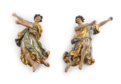 Two Baroque Angels, - Furniture, Works of Art, Glass & Porcelain