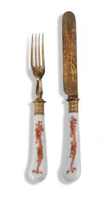 Cutlery with Elaborate Court Dragon Decoration, Second Half of the 18th Century - Nábytek, starožitnosti, sklo a porcelán