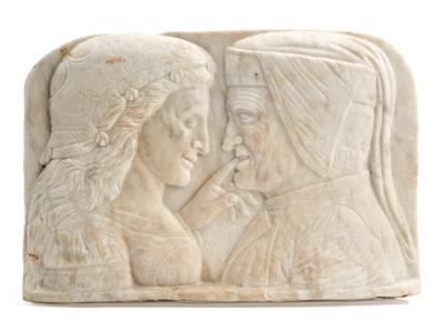 Dante und Beatrice, Italien Ende 19. Jh., - Möbel, Antiquitäten, Glas & Porzellan