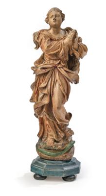 Hl. Maria Immaculata, süddeutsch erste Hälfte 18. Jh., - Möbel, Antiquitäten, Glas & Porzellan