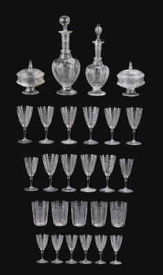 J. & L. Lobmeyr - Elements of a Drinking Set No. 126 and Two Confectionery Boxes, - Nábytek, starožitnosti, sklo a porcelán