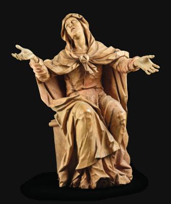 Johann Peter Schwanthaler the Elder (Ried i. I. 1720 – 1795), Saint Mary Grieving, c. 1750, - Furniture, Works of Art, Glass & Porcelain
