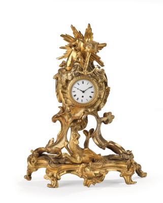 A Small Ormolu Rococo Table Clock “The Dragon”, - Nábytek, starožitnosti, sklo a porcelán