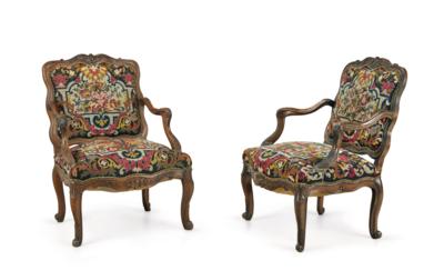 A Pair of Large Regence Armchairs, - Furniture, Works of Art, Glass & Porcelain