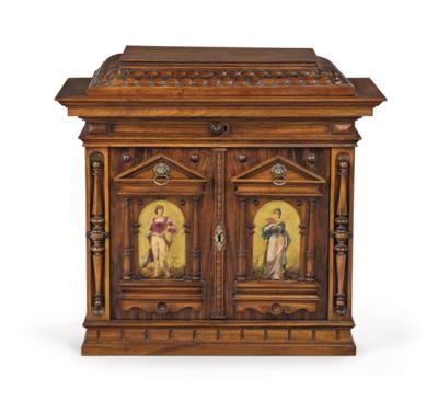 An Unusual Historicist Cabinet or Writing Compartment of a Secretary Desk, - Nábytek, starožitnosti, sklo a porcelán
