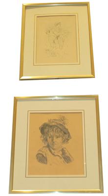 Künstler, 19. Jahrhundert - Disegni e stampe fino al 1900, acquarelli e miniature
