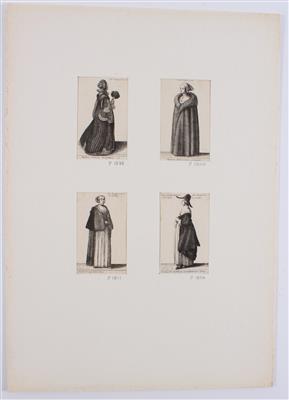 Wenzel Hollar - Mistrovské kresby, Tisky do roku 1900, Akvarely a miniatury