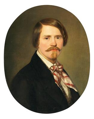 Anton Einsle zugeschrieben/attributed (1801-1871) Herrenporträt, - Letní aukce Obrazy