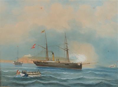 Österreichischer Marinemaler, 2. Hälfte 19. Jahrhundert - Mistrovské kresby, Tisky do roku 1900, Akvarely a miniatury