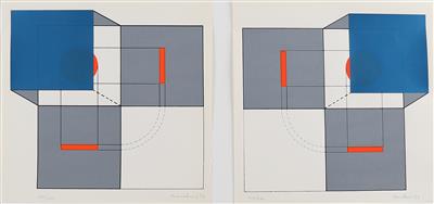 Agostino Bonalumi * 2 Siebdrucke - Druckgrafik und Multiples
