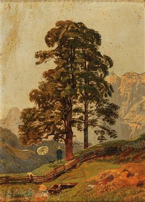 Franz Steinfeld Umkreis/Circle (1787-1868) Der Maler im Gebirge, - Dipinti