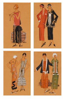 Modeblätter, um 1900-1920 - Mistrovské kresby, grafiky do roku 1900, akvarely a miniatury
