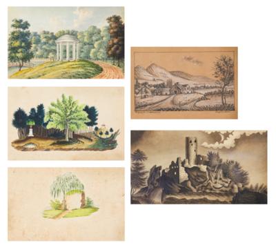 Konvolut Stammbuchblätter, 1. Hälfte 19. Jahrhundert - Bilder