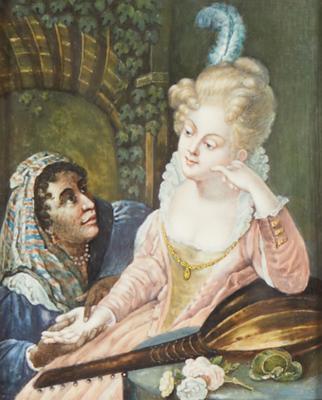 Kopie nach Antoine Pesne (1683-1757) - Mistrovské kresby, Tisky do roku 1900, Akvarely a miniatury