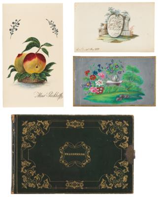 Sammlung von Stammbuchblättern von 1812-1840 - Mistrovské kresby, Tisky do roku 1900, Akvarely a miniatury