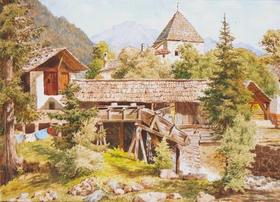 Gustav Barbarini - Tisky, kresby a akvarely do roku 1900