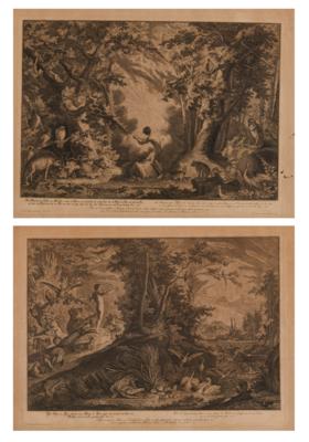 Johann Elias Ridinger - Graphiken, Zeichnungen und Aquarelle bis 1900