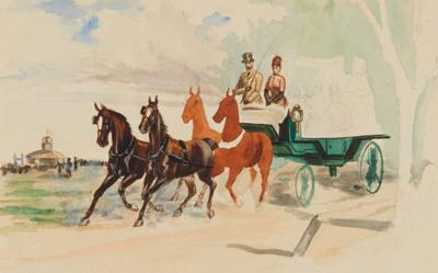 Karl Friedrich Gsur - Tisky, kresby a akvarely do roku 1900