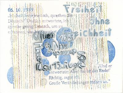 CHRISTINE  &  IRENE HOHENBÜCHLER 9. November 1989 2014 Aquarell, - Charity "StudentInnen Drittländer"