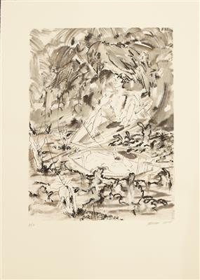 Christian Ludwig Attersee "RÜBENZUCHT" - Nr. 9 aus der Edition EVASTUNDEN, II/X - ORF III - Auktionsgala zugunsten LICHT INS DUNKEL