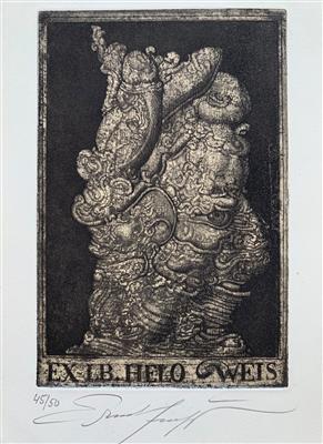 Ernst FUCHS, Ohne Titel (Ex Libris LB Helo Weis) - Diakonie-Nothilfe für Frauen