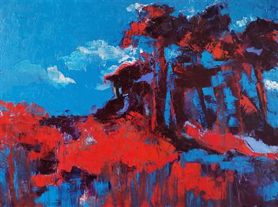 Petra Rader, "Die roten Bäume" - Charity-Kunstauktion zugunsten von TwoWings „Releasing Human Potential“