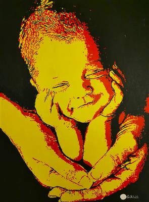 AnDi, HAPPY BABY, 2022 - Artists for Children Charity-Kunstauktion
