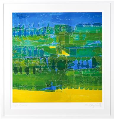 Evelyn Grill, Blue+Yellow=Green=Hope4Ukraine - 11. Benefiz-Auktion für Delta Cultura Cabo Verde