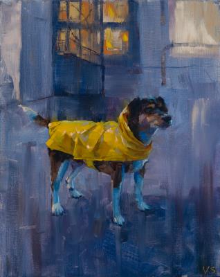 Vinzenz Schüller, "Hund im Regenmantel" - Charity-Kunstauktion zugunsten des Wiener Tierschutzvereins