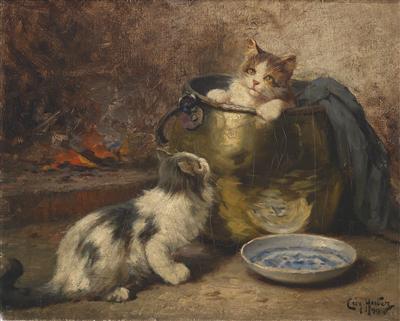 Leon Charles Huber - Dipinti a olio e acquarelli del XIX secolo