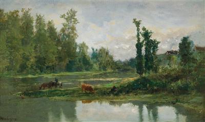 Charles-Francois Daubigny zugeschrieben - Ölgemälde und Aquarelle des 19. Jahrhunderts