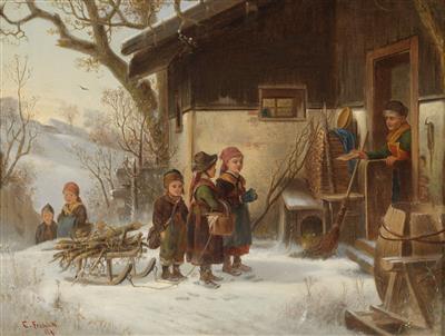 E. Fröhlich, around 1870 - 19th Century Paintings and Watercolours