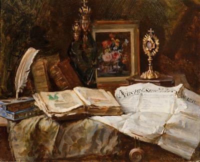 Albert Schreyer * - Dipinti a olio e acquarelli del XIX secolo