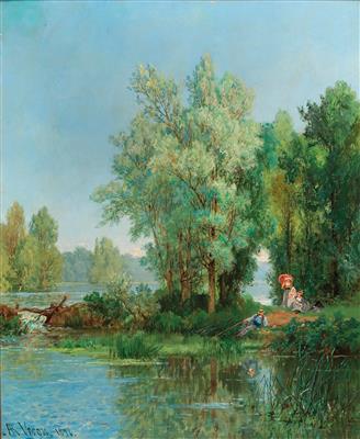 Alexandre Rene Veron - Dipinti a olio e acquarelli del XIX secolo