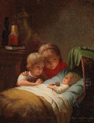 Johann Georg Meyer von Bremen - Dipinti a olio e acquarelli del XIX secolo