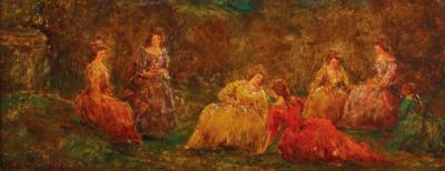 Adolphe Joseph T. Monticelli - Dipinti ad olio e acquerelli del 19° secolo