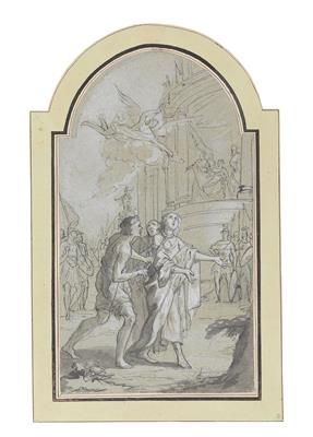 Österreichische Schule, um 1780/90 - Meisterzeichnungen und Druckgraphik bis 1900, Aquarelle u. Miniaturen