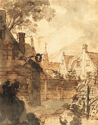 Attributed to Cornelis Dusart - Master Drawings, Prints before 1900, Watercolours, Miniatures