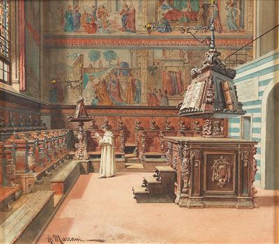 A. Marrani, Italy, late 19th century - Mistrovské kresby, Tisky do roku 1900, Akvarely a miniatury