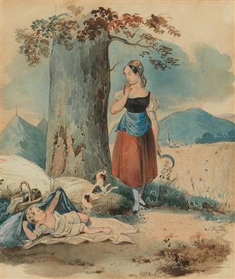 Josef Heicke - Meisterzeichnungen und Druckgraphik bis 1900, Aquarelle, Miniaturen