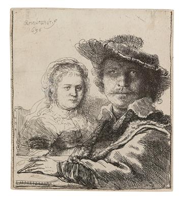 Rembrandt Harmensz van Rijn - Mistrovské kresby, Tisky do roku 1900, Akvarely a miniatury