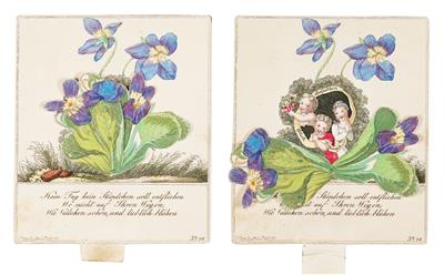 Greeting Card - Mistrovské kresby, Tisky do roku 1900, Akvarely a miniatury