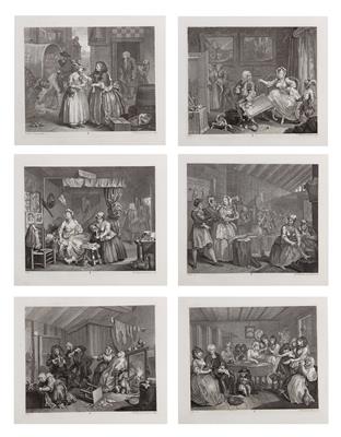 William Hogarth - Meisterzeichnungen, Druckgraphik bis 1900, Aquarelle u. Miniaturen